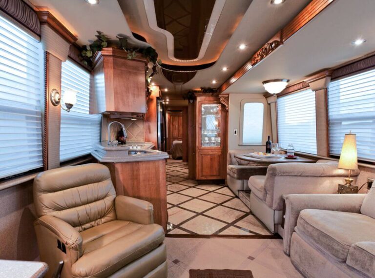 an RV interior after getting cleaned with out detailing service