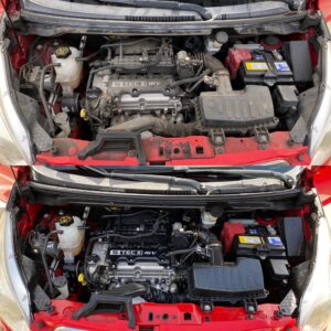 Chevy Spark Engine Cleaning Before and After