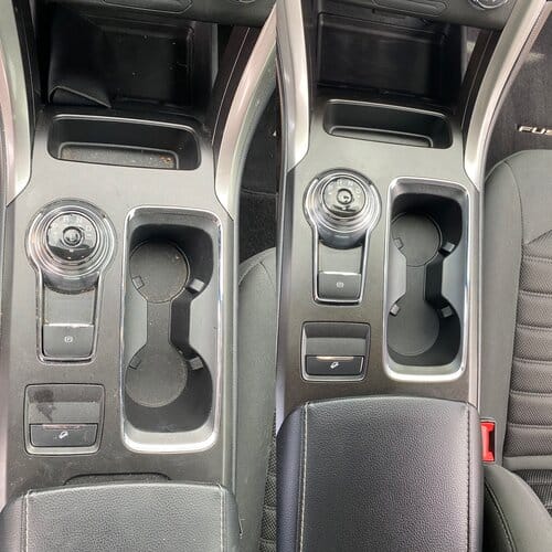 light detailing of a honda cup holder area