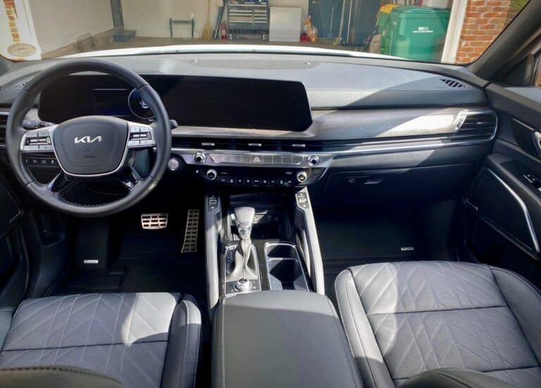 a car after it received a steam cleaning treatment service