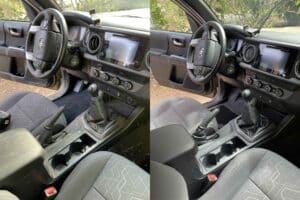 car interior before and after pictures of our cleaning services