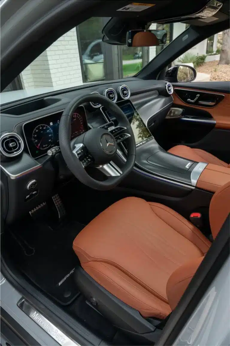 Mercedes SUV interior after mobile detailing session