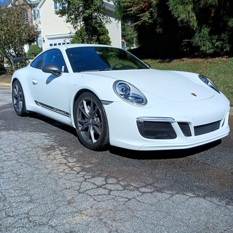 A Porsche 911 Carrera after receiving a mobile ceramic coating service