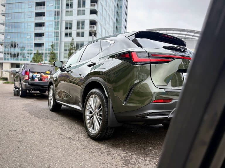 Lexus NX350 SUV after receiving a wash and wax