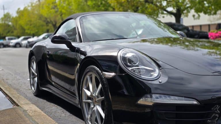 black Porsche 911 after receiving a full mobile detail