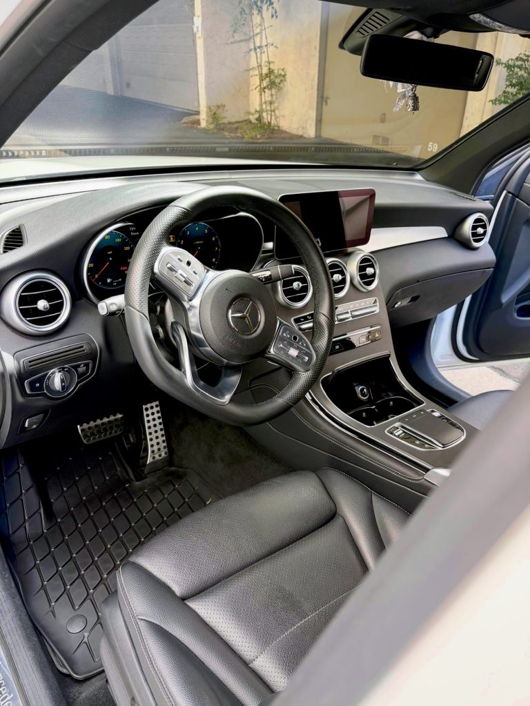 Mercedes interior looking super clean after a detailing session